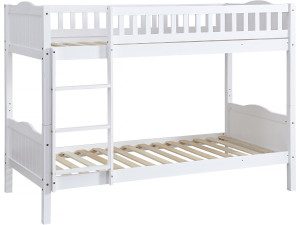 Kinder-Etagenbett "Gabriel" - Holz - Weiß - 90 x 190 cm
