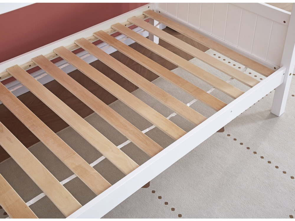 Kinder-Etagenbett "Gabriel" - Holz - Weiß - 90 x 190 cm