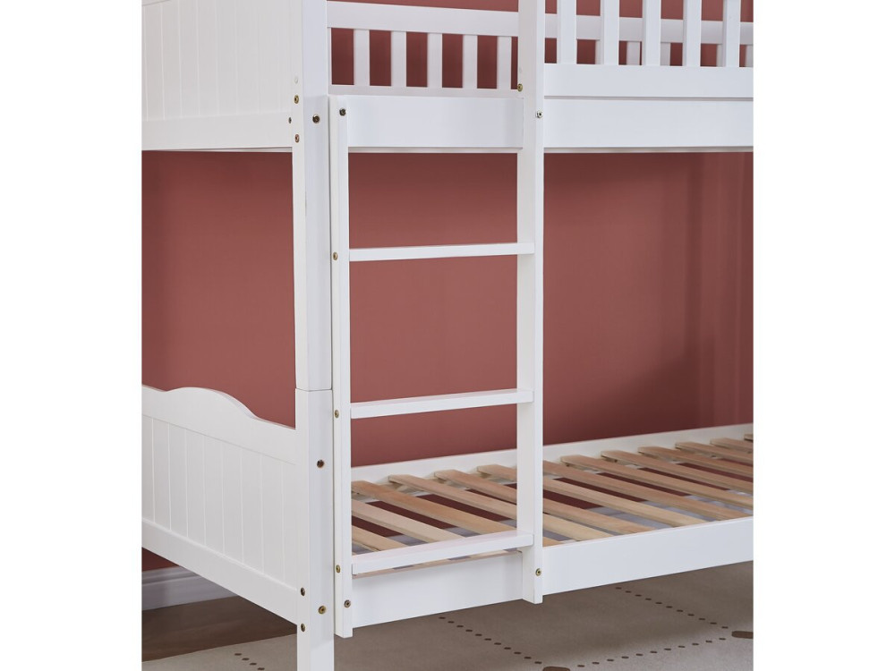 Kinder-Etagenbett "Gabriel" - Holz - Weiß - 90 x 190 cm
