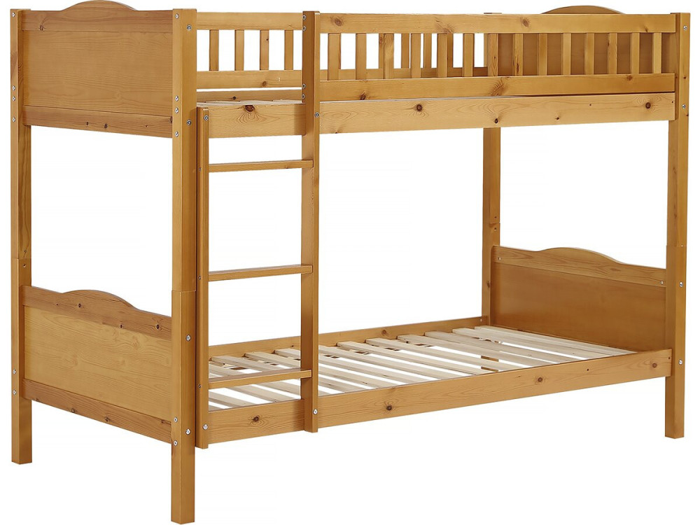 Etagenbett „Gabriel“ aus Holz – 90 x 190 cm – Braun