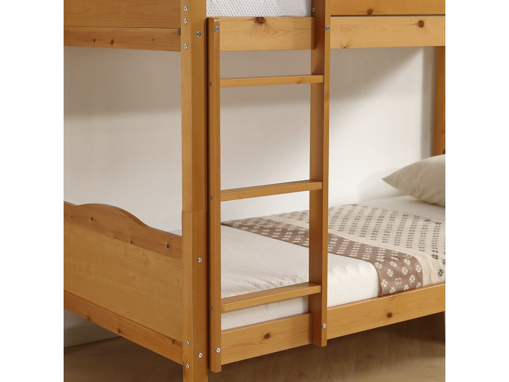 Etagenbett „Gabriel“ aus Holz – 90 x 190 cm – Braun