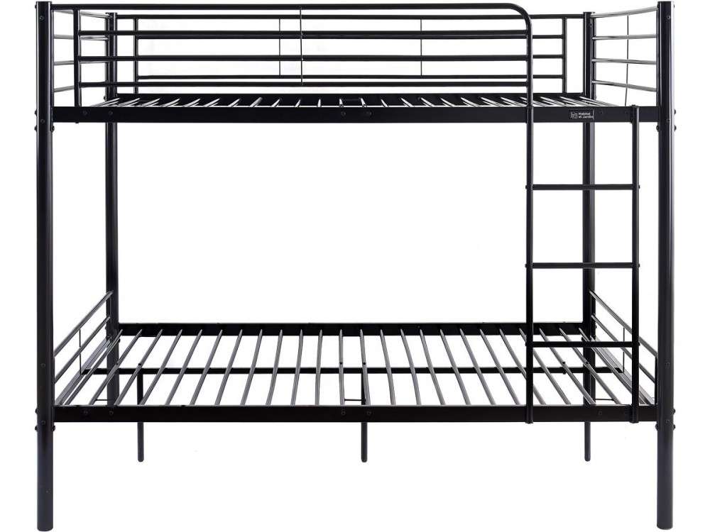 Doppel-Etagenbett "Adam" - Lattenrost inklusive - 140 x 190 cm - Schwarz