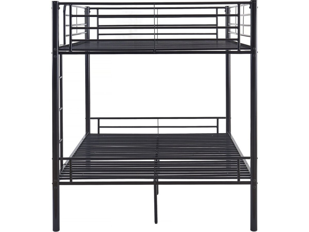 Doppel-Etagenbett "Adam" - Lattenrost inklusive - 140 x 190 cm - Schwarz