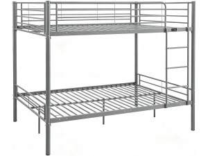Doppelstockbett mit Bettkasten inklusive "Adam" - 140 x 190 cm - Grau