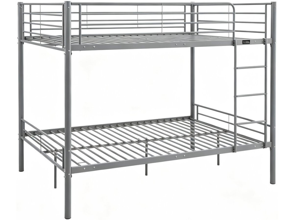 Doppelstockbett mit Bettkasten inklusive "Adam" - 140 x 190 cm - Grau