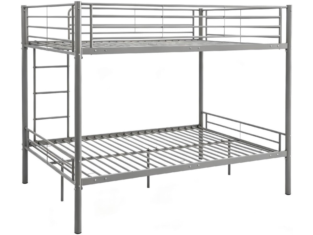 Doppelstockbett mit Bettkasten inklusive "Adam" - 140 x 190 cm - Grau