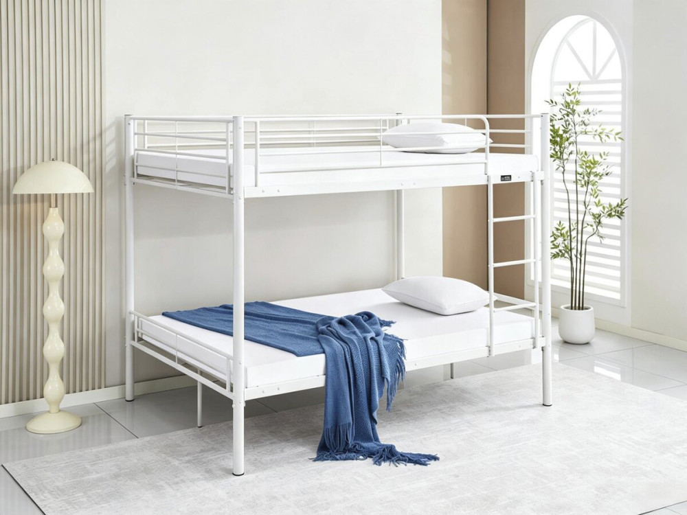 Doppelstockbett mit Bettkasten "Adam" - 140 x 190 cm - Weiß