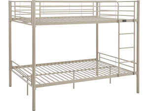 Doppelstockbett mit Bettkasten "Adam" - 140 x 190 cm - Taupe
