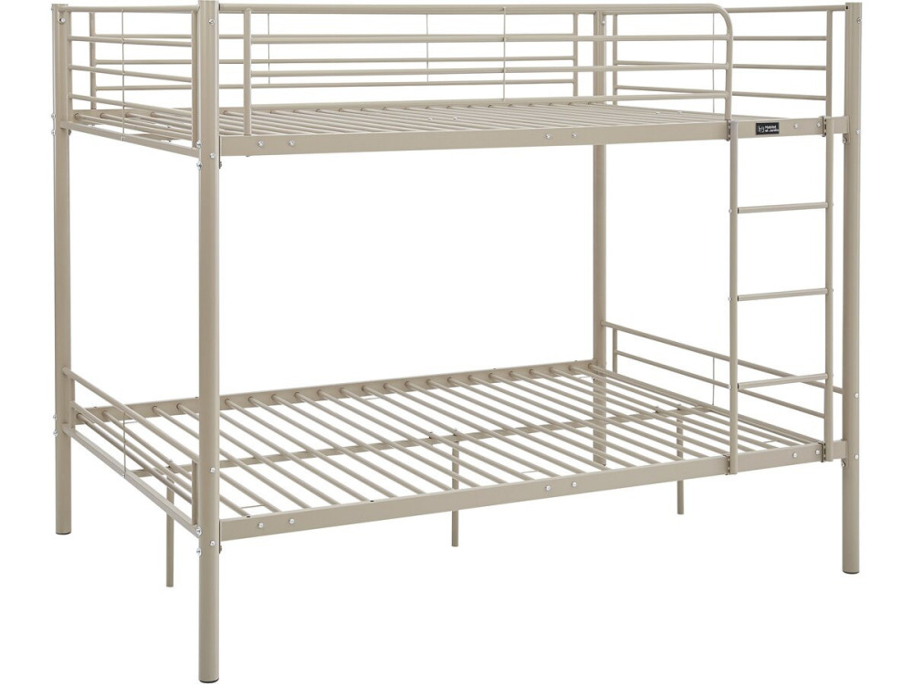Doppelstockbett mit Bettkasten "Adam" - 140 x 190 cm - Taupe