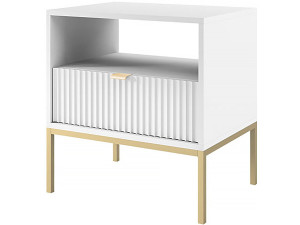 Nachttisch aus Holz "Tunis" - Weiß