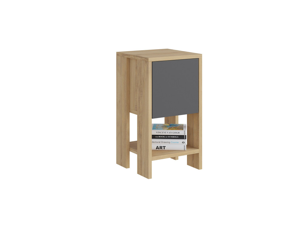 Nachttisch aus Holz "Ema" 30 x 30 x 55 cm - Eiche