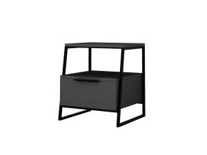 Nachttisch aus Holz "Pal" - 45 x 40 x 50 cm - Anthrazitgrau