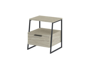 Nachttisch aus Holz "Pal" - 45 x 40 x 50 cm - Travertin
