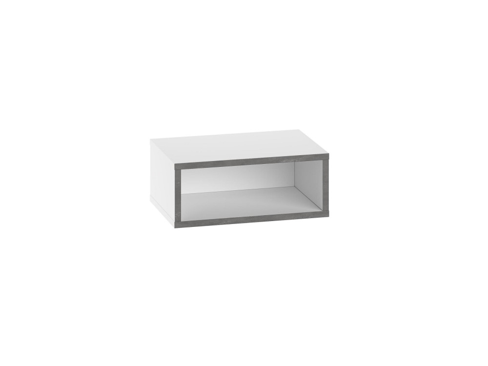 Nachttisch mit LED-Beleuchtung aus Holz "Brik" - 45 x 30 x 18 cm - Weiß