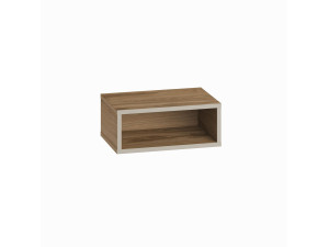 Nachttisch mit LED-Beleuchtung aus Holz "Brik" - 45 x 30 x 18 cm - Braun