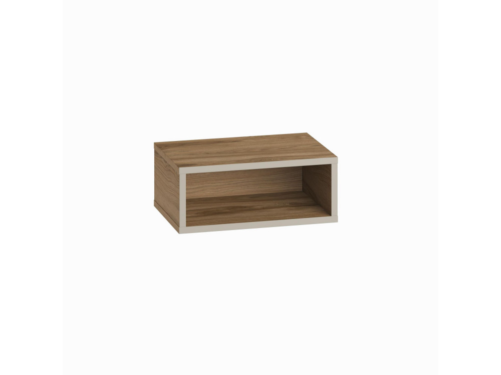 Nachttisch mit LED-Beleuchtung aus Holz "Brik" - 45 x 30 x 18 cm - Braun