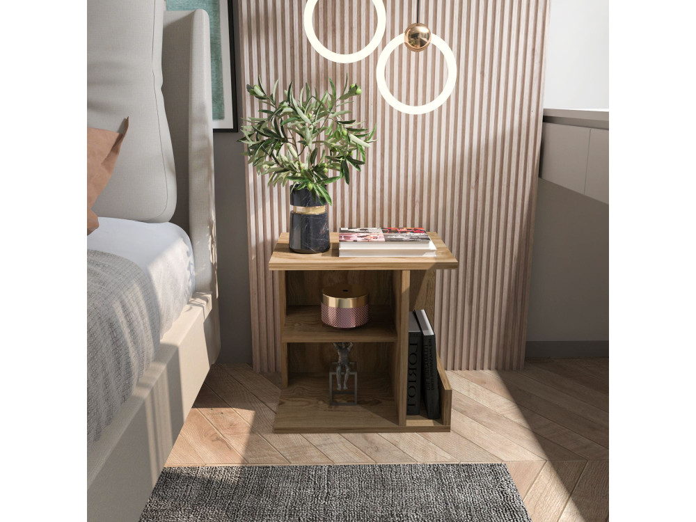 Nachttisch aus Holz "Karamira" - 45 x 35 x 45 cm - Braun