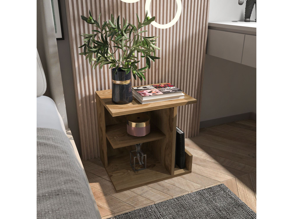 Nachttisch aus Holz "Karamira" - 45 x 35 x 45 cm - Braun