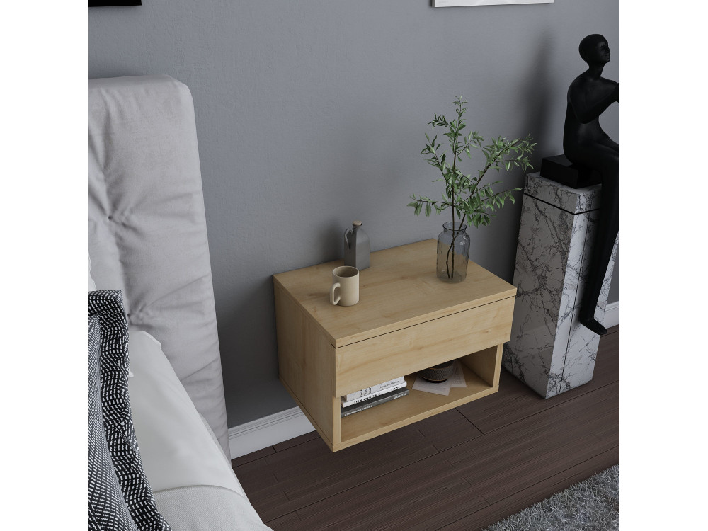 Nachttisch aus Holz "Jamot" - 45 x 29 x 32 cm - Beige