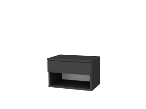Nachttisch aus Holz "Jamot" - 45 x 29 x 32 cm - Anthrazitgrau