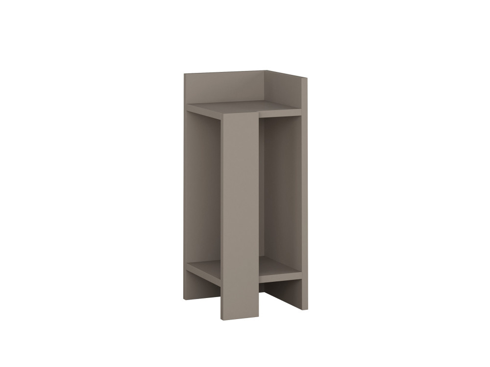 Nachttisch aus Holz "Elos Right" - 25 x 27 x 60 cm - Helles Mokka