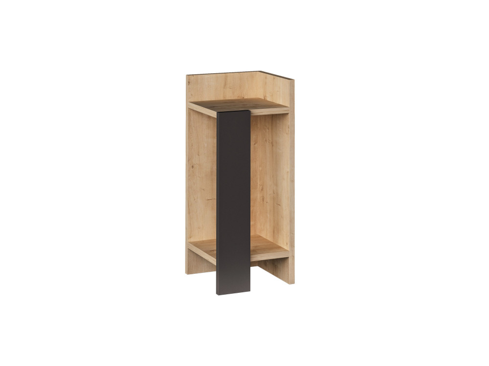 Nachttisch aus Holz "Elos Right" - 25 x 27 x 60 cm - Beige