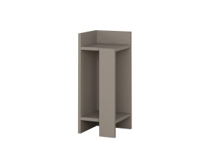Nachttisch aus Holz "Elos Left" - 25 x 27 x 60 cm - Helles Mokka