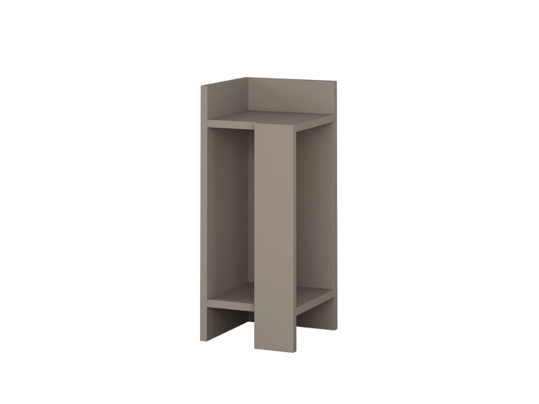 Nachttisch aus Holz "Elos Left" - 25 x 27 x 60 cm - Helles Mokka