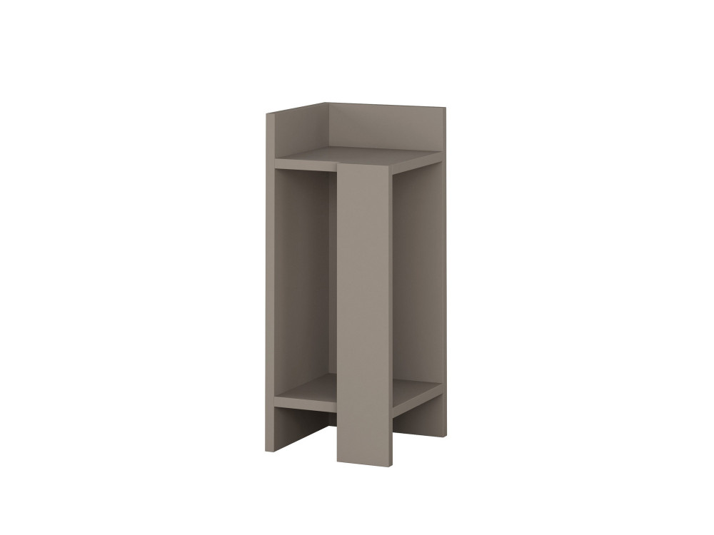 Nachttisch aus Holz "Elos Left" - 25 x 27 x 60 cm - Helles Mokka