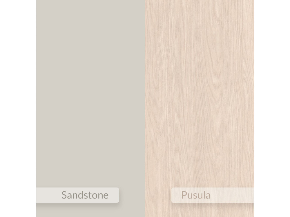 Wand-Nachttisch aus Holz "Eco" - 40 x 30 x 19 cm - Sandstein