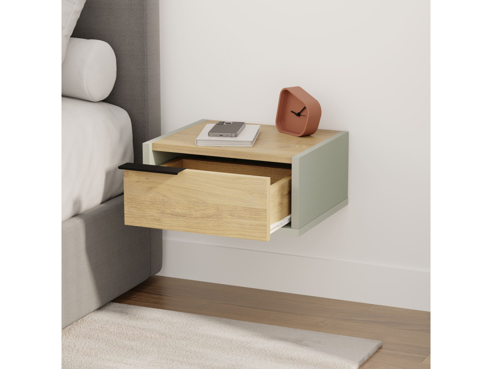 Wand-Nachttisch aus Holz "Eco" - 40 x 30 x 19 cm - Grün