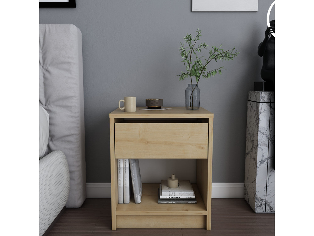 Nachttisch aus Holz "Sheridan" - 45 x 40 x 53 cm - Beige
