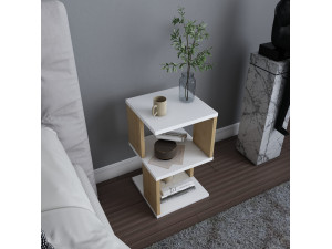 Nachttisch aus Holz "Carter" - 30 x 30 x 49 cm - Anthrazitgrau