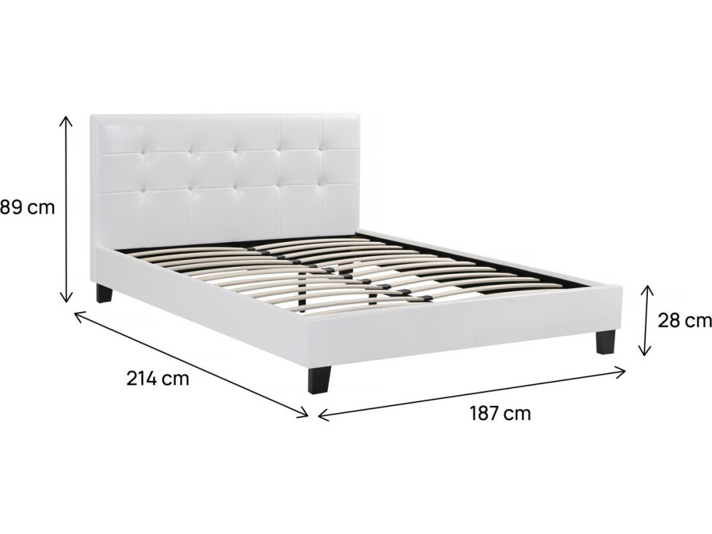 Doppelbett "Julia" - 180 x 200 cm - Weiß