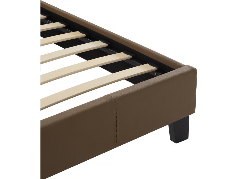 Bett mit LED "Maria" - 140 x 190 cm - Taupe