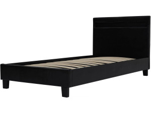Bett mit LED "Maria" 90 x 190 cm - Schwarz