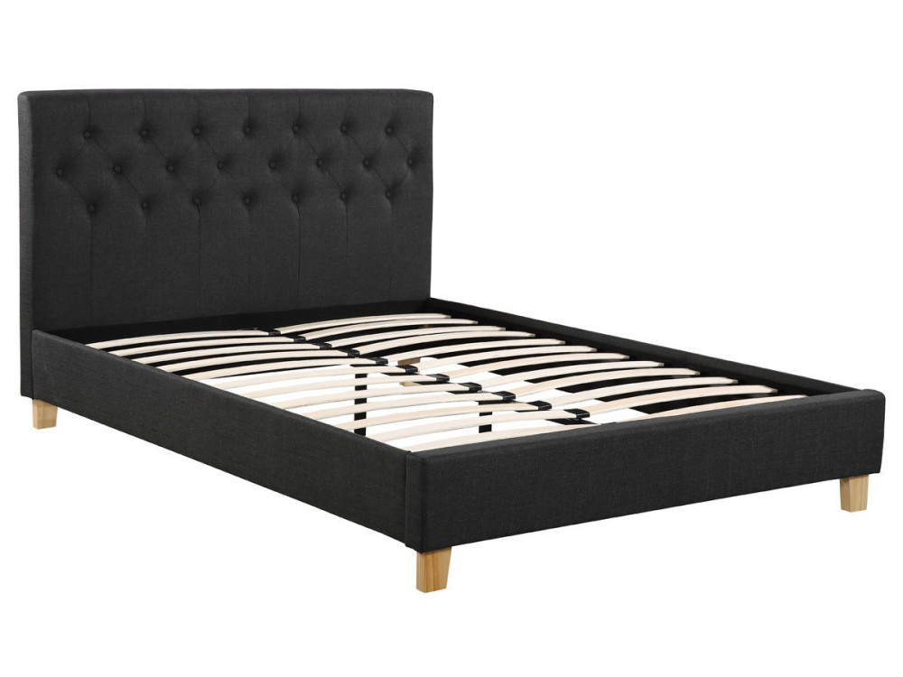 Einzelbett "Emmy" - 160 x 200 cm - Dunkelgrau