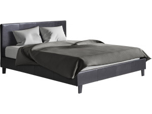 Einzelbett "Lina" - 140 x 190 cm - Schwarz
