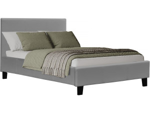 Einzelbett "Lina" - 90 x 190 cm - Hellgrau