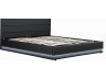 Bett mit LED und Bettkasten "Anastasia" - 140 x 190 cm - Schwarz