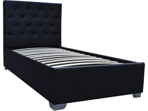 Einzelbett mit Bettkasten "Tino" - 90 x 190 cm - Schwarz