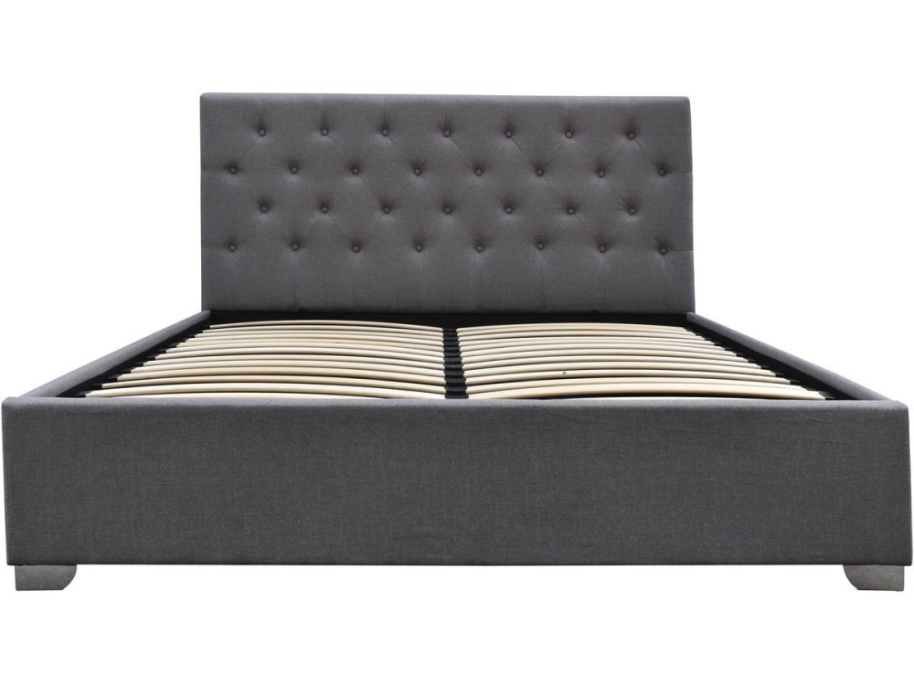 Doppelbett mit Bettkasten "Tino" - 140 x 190 cm - Grau