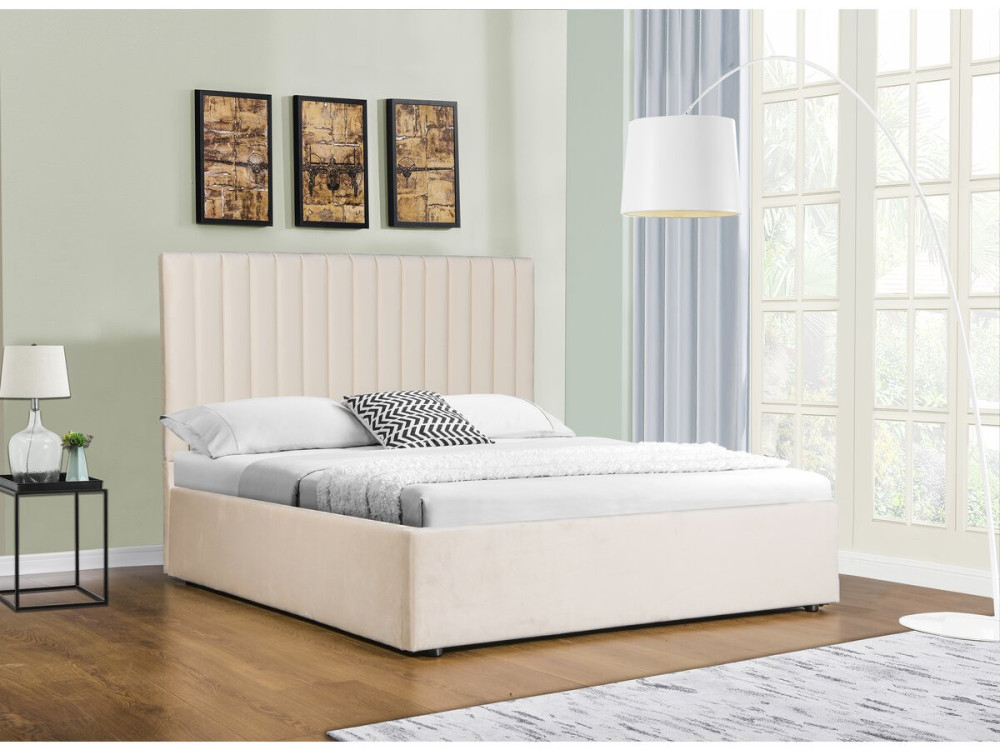 Bett mit Bettkasten "Mia" - 140 x 190 cm - Beige