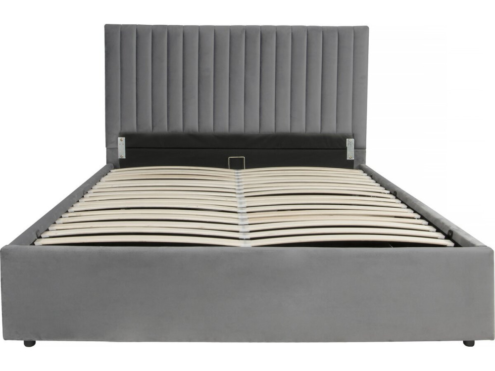 Bett mit Bettkasten "Mia" - 140 x 190 cm - Grau