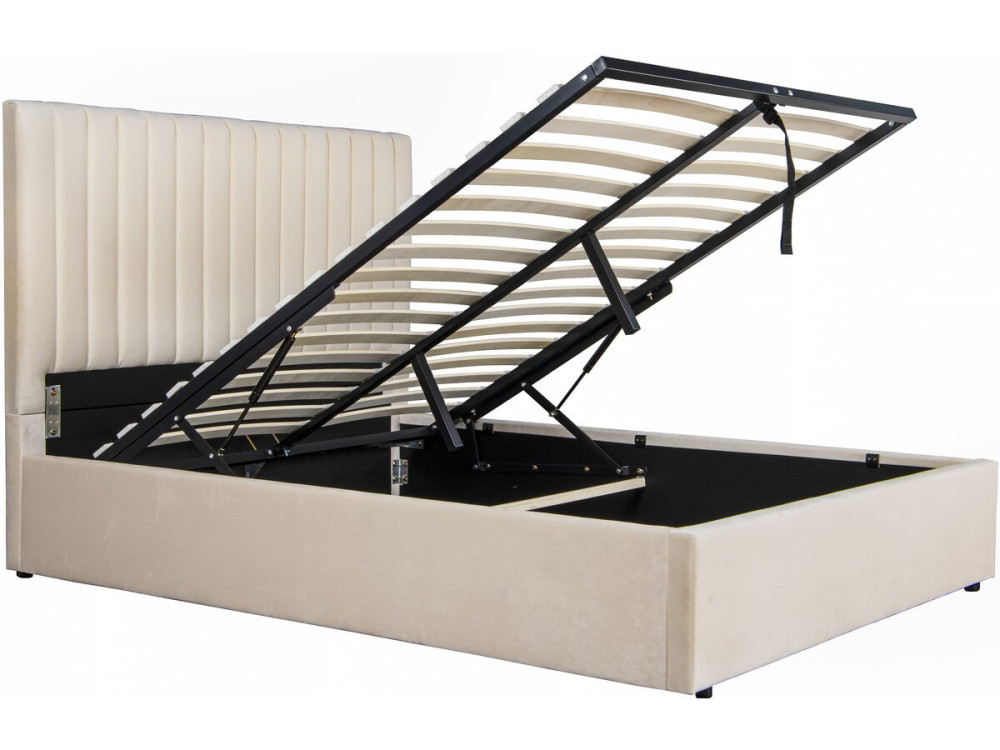 Bett mit Bettkasten "Mia" - 160 x 200 cm - Beige