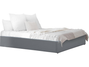 Einzelbett aus PVC mit Bettkasten "Ava" - 90 x 190 cm - Grau