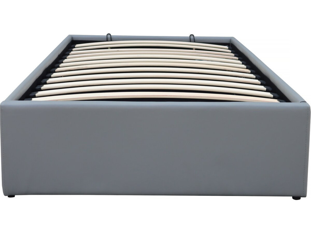 Einzelbett aus PVC mit Bettkasten "Ava" - 90 x 190 cm - Grau