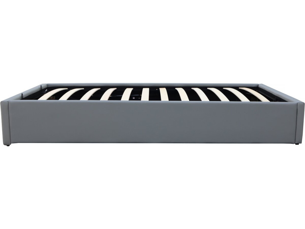Einzelbett aus PVC mit Bettkasten "Ava" - 90 x 190 cm - Grau