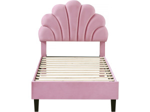 Muschelbett aus Samt "Manon" - 90 x 190 cm - Rose