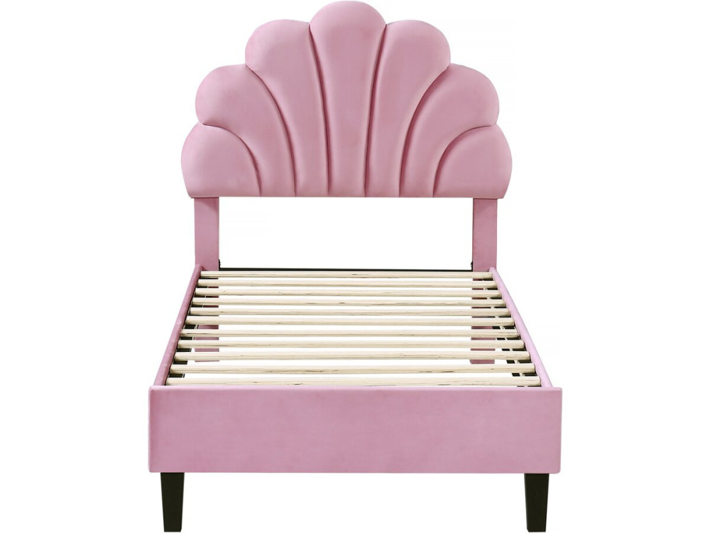 Muschelbett aus Samt "Manon" - 90 x 190 cm - Rose